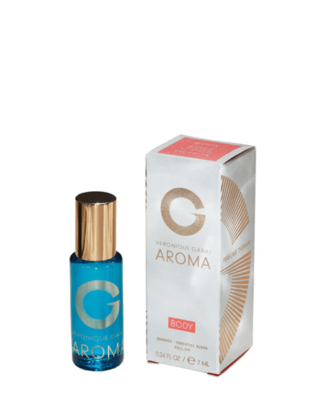 Veronique Gabai Aroma Body Essential Blend Roll-On part of a beauty routine.