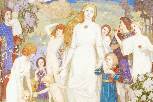 John Duncan’s painting “The Coming of Bride” (1917)