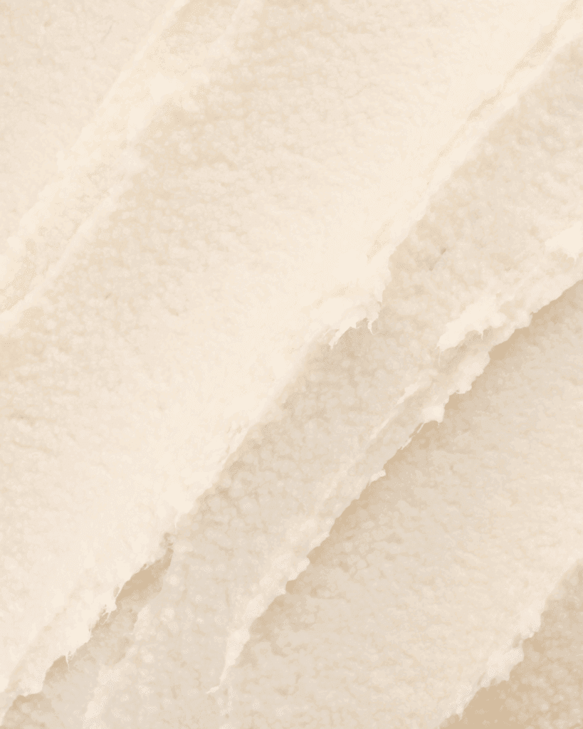 Close-up texture of shea butter, a key ingredient in the PRAI Beauty Necks-Generation Future Proof Night Cream, showing its creamy and rich consistency. Part of the fall self-care & beauty guide.