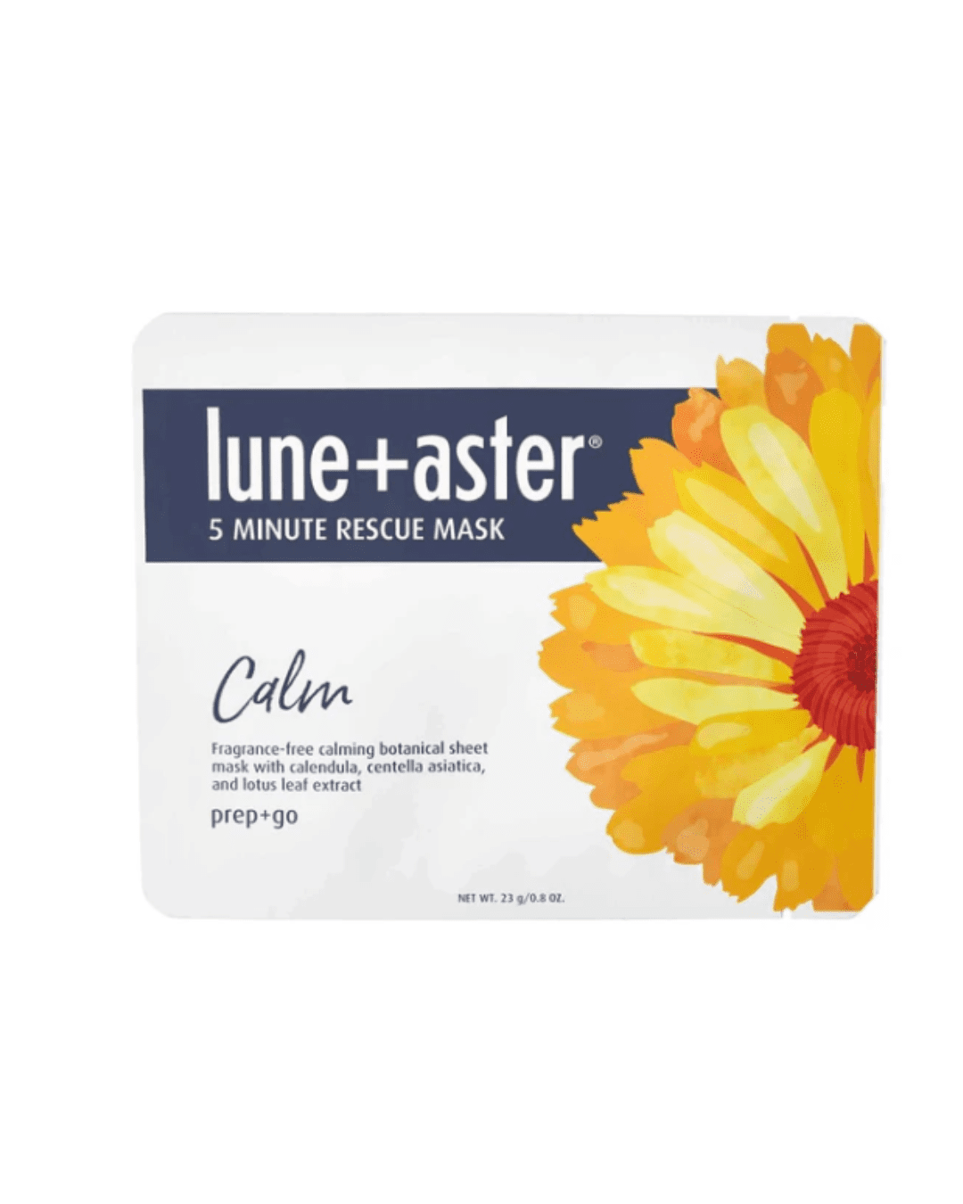 Lune + Aster 5 Minute Rescue Mask Calm on a white background part of a beauty routine.