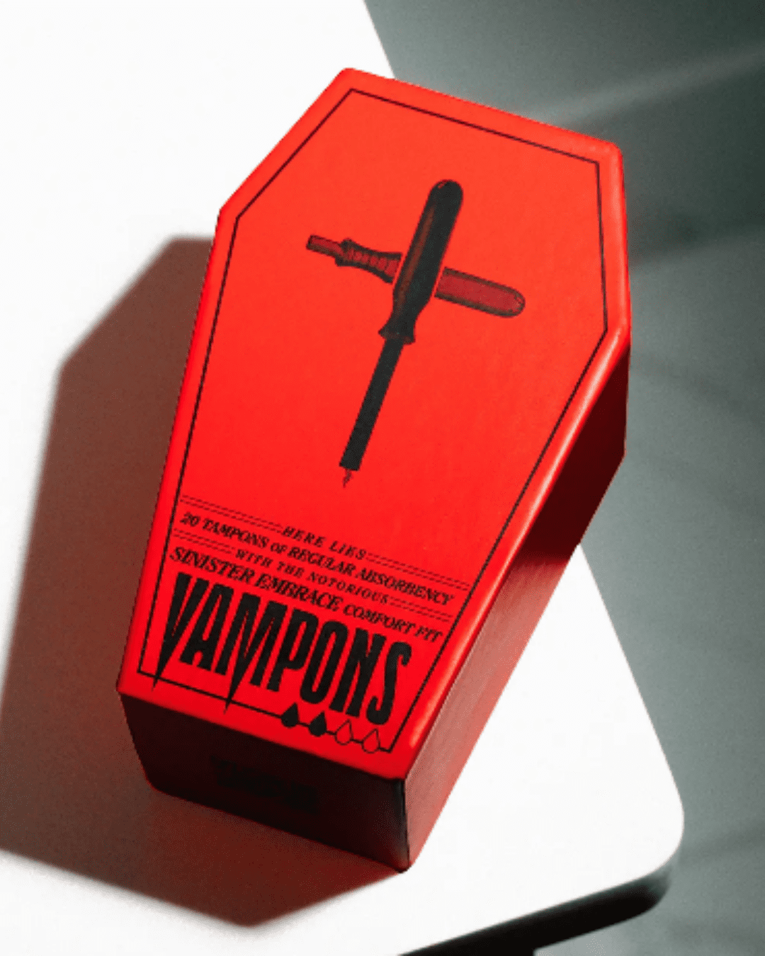 Vampons Regular Absorbency packaging part of the blood and glamour blog post.