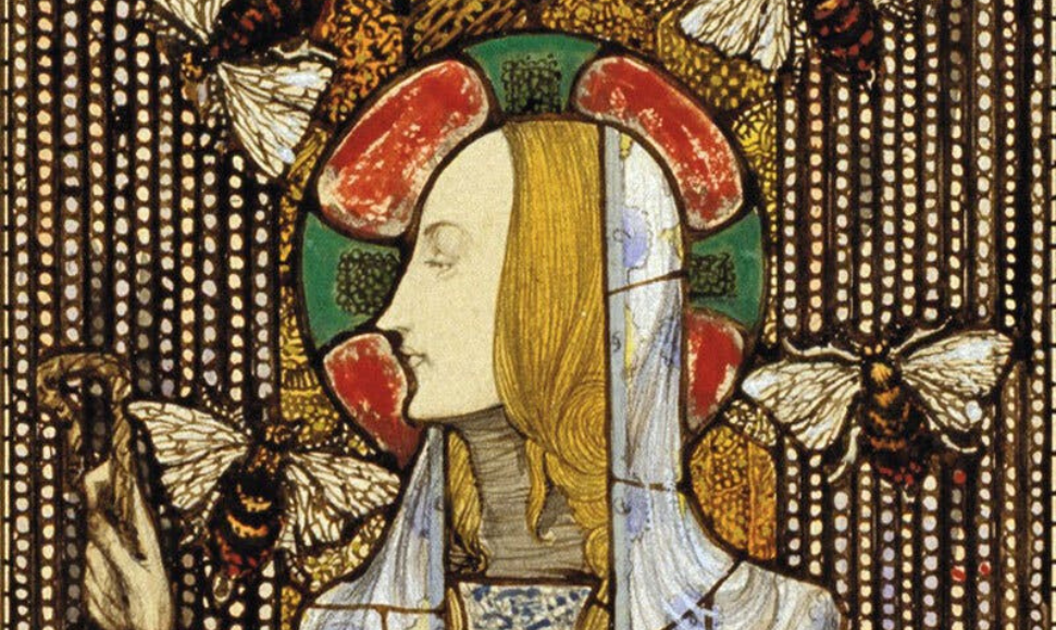 Harry Clarke's design for the Saint Gobnait window, Honan Chapel, Cork Photo Credit: Harry Clarke (1914, Public Domain)