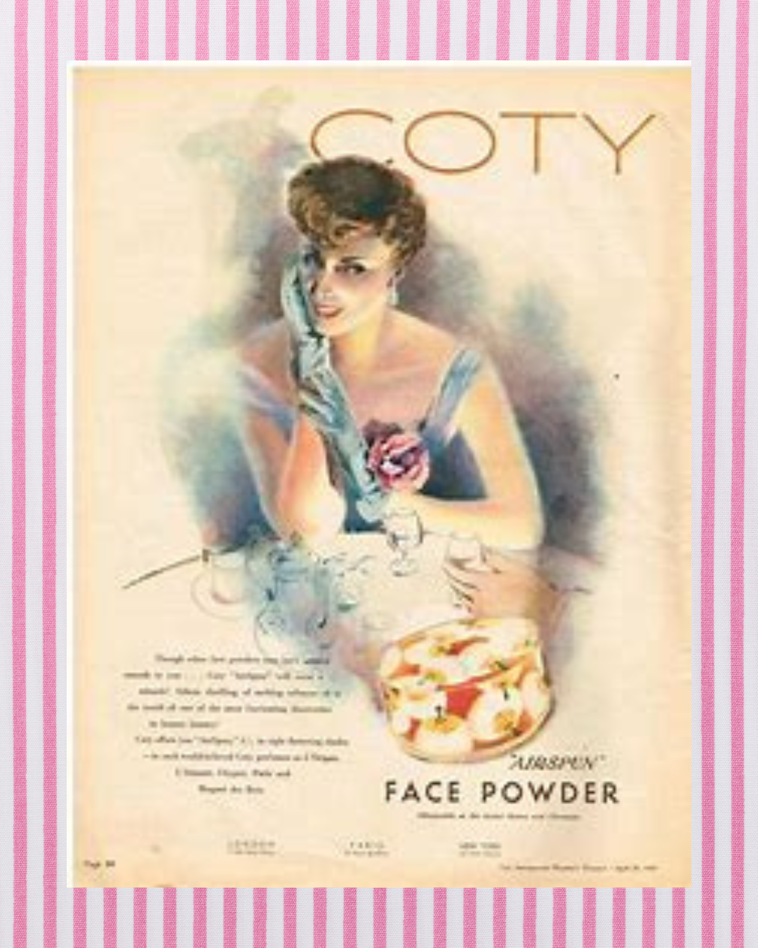 Coty Loose Powder "Airspun" Vintage Ad