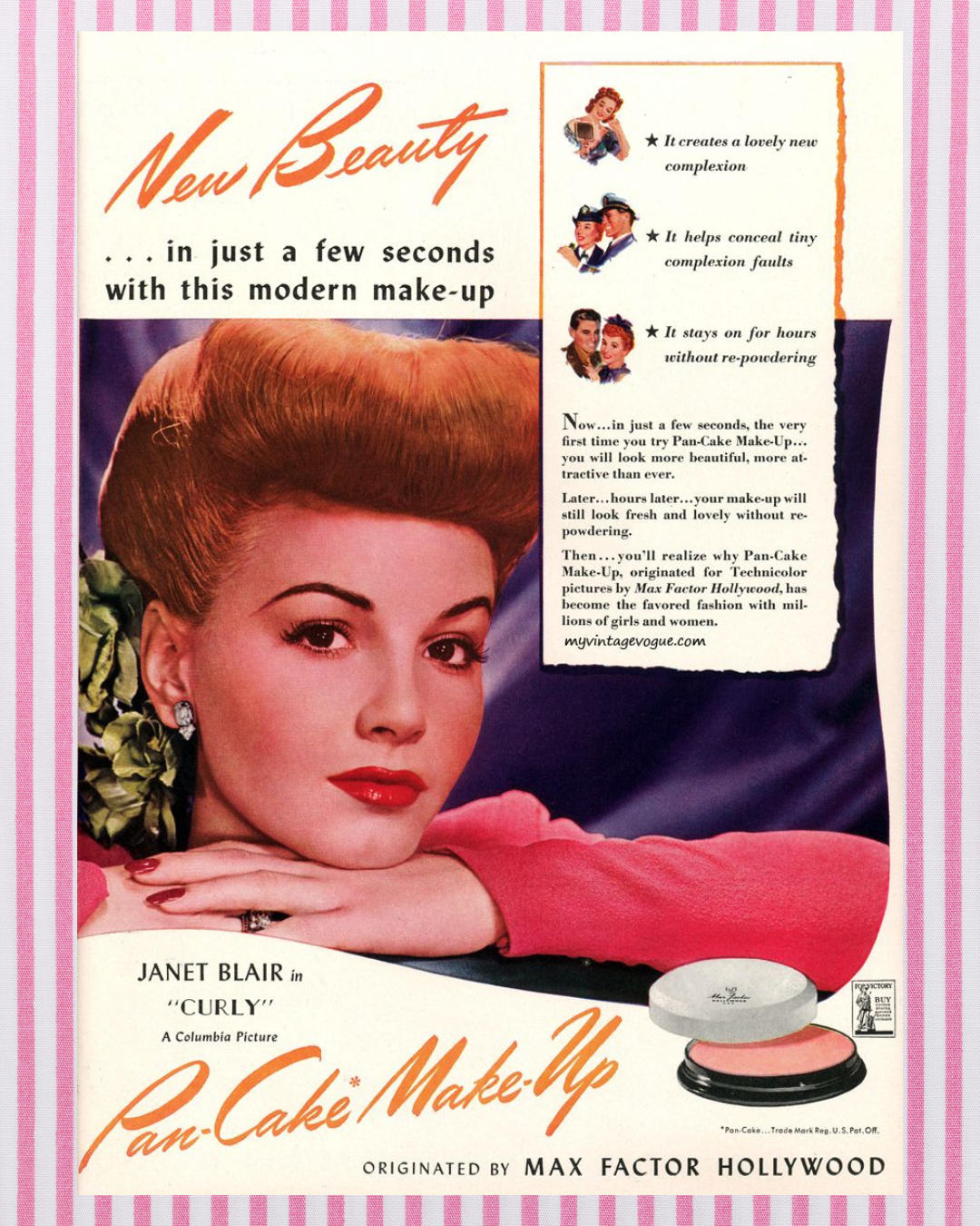 Max Factor Vintage Ad
