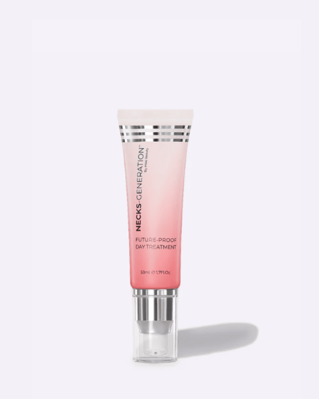 PRAI Beauty Necks-Generation Future-Proof Day Treatment on a flat white surface with subtle shadow, white background.