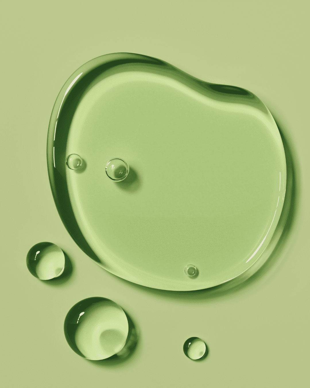 Salicylic acid texture on a green surface. An ingredient that can be found in Ayurvedic skincare.