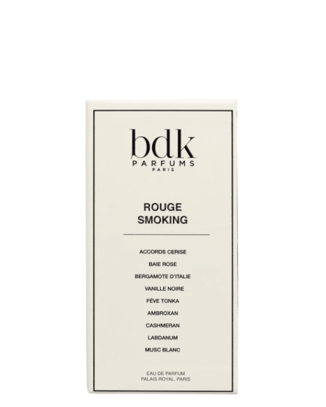 BDK Parfums Rouge Smoking Eau de Parfum packaging on a white background in this fall self-care guide.