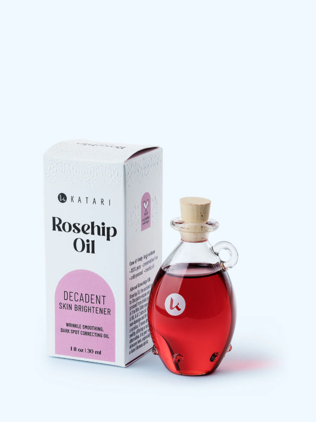 Katari Beauty Rosehip Brightening Vit A Oil for real skin issues.