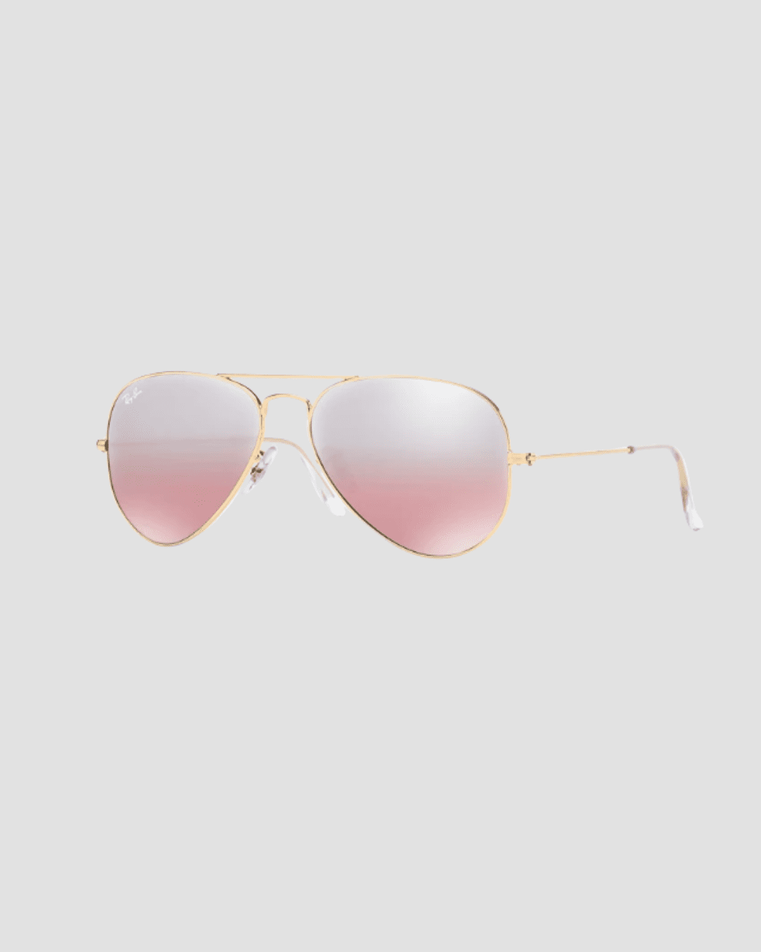 Ray-Ban Mirrored Flash Aviator Sunglasses, front view, UV-protective lenses with mirrored finish.