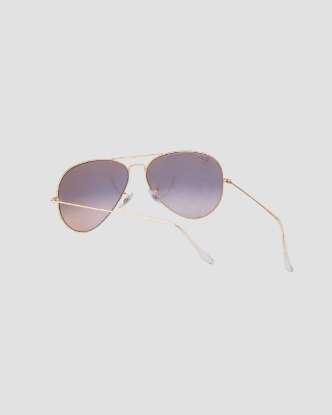 Ray-Ban Mirrored Flash Aviator Sunglasses, rear view showing from and mirrored lenses, stylish sun protection.