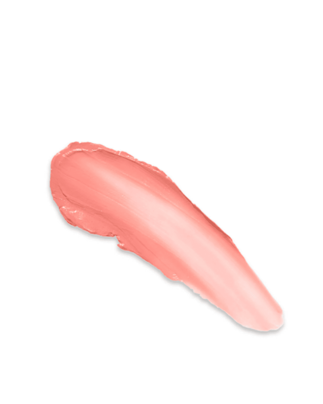 Swatch of Winky Lux Purrfect Pout Lipstick shade Pawsh, a deeper pink/salmon tone, on a white surface, showcasing the rich beauty color.