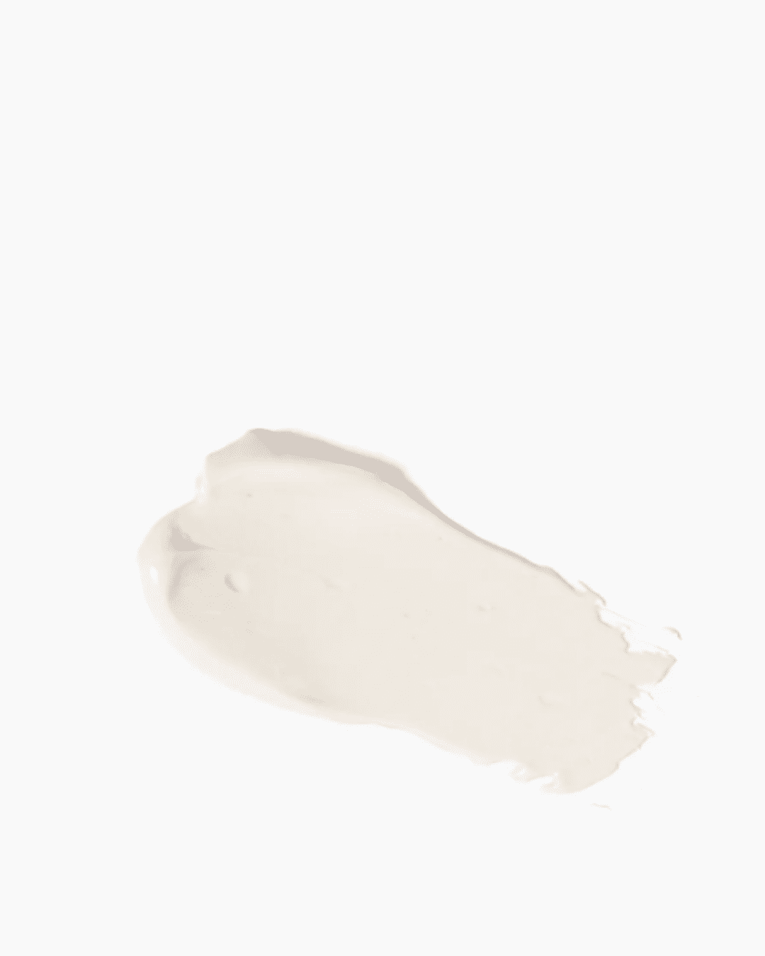 Swatch of DRMTLGY Daydream SPF 40 sunscreen on a white background, showing the creamy texture and coverage of the product.