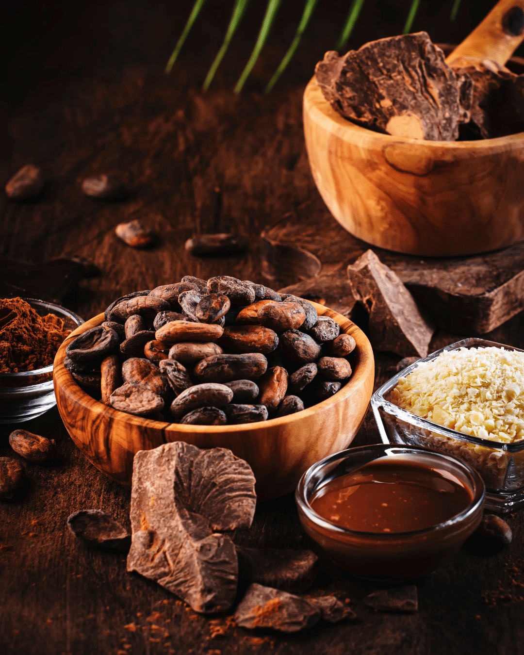 Different forms of cocoa