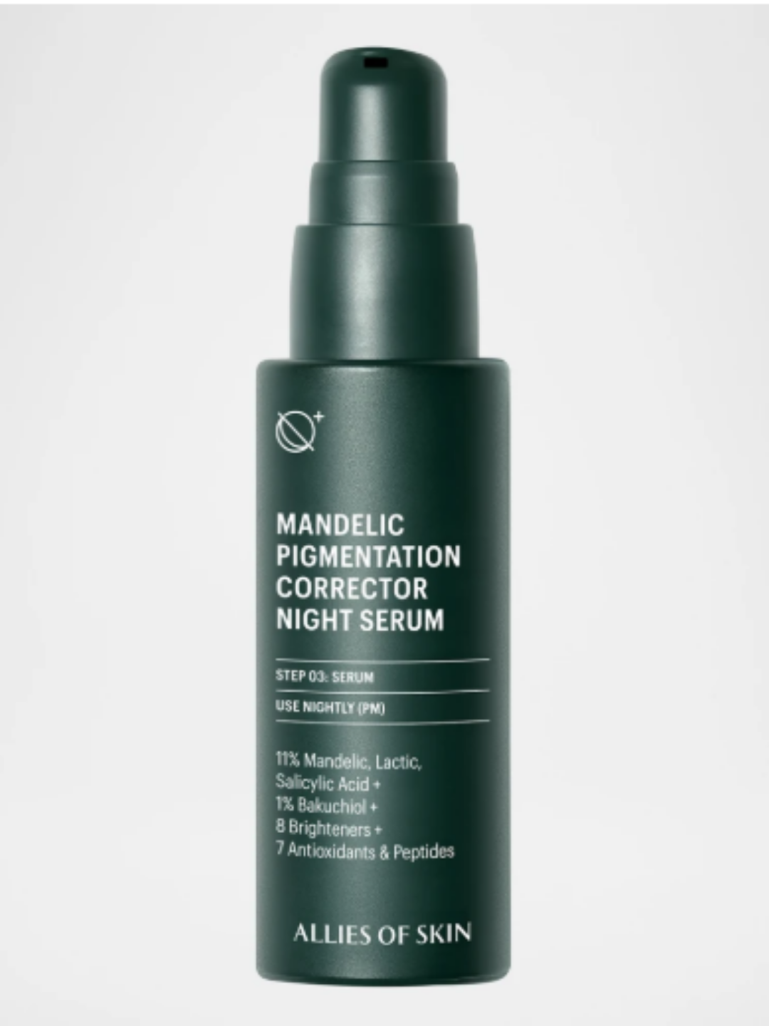 Allies of Skin Mandelic Pigmentation Corrector Night Serum. This product contains mandelic acid.