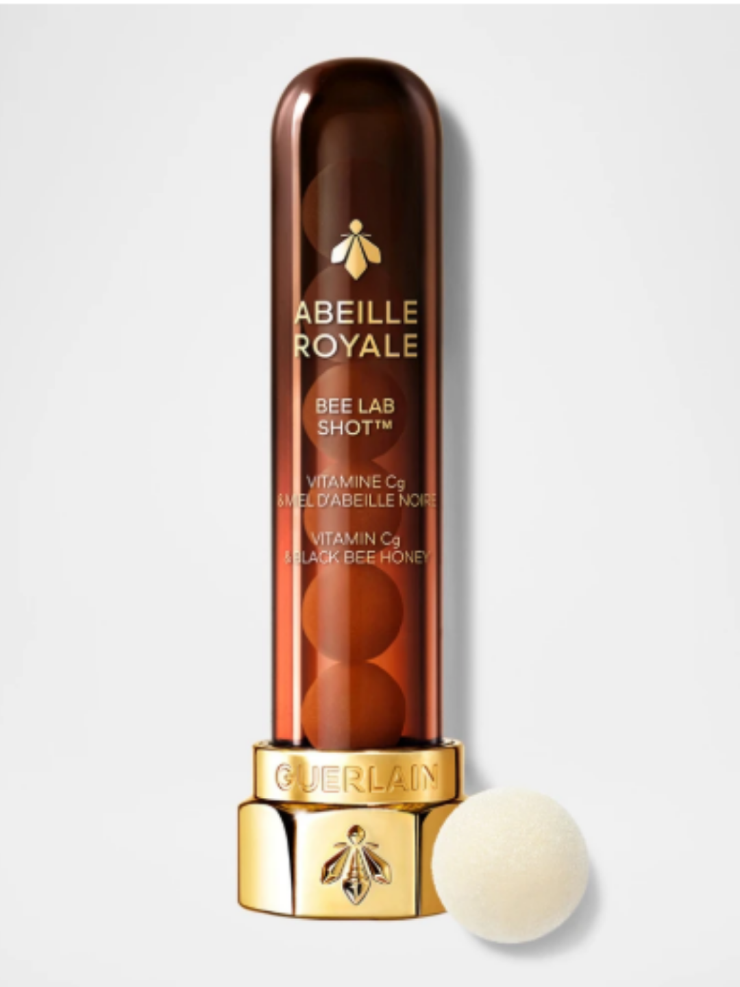 Guerlain Abeille Royale Bee Lab Shot 20% Vitamin C Treatment. This product has ascorbic acid in it.