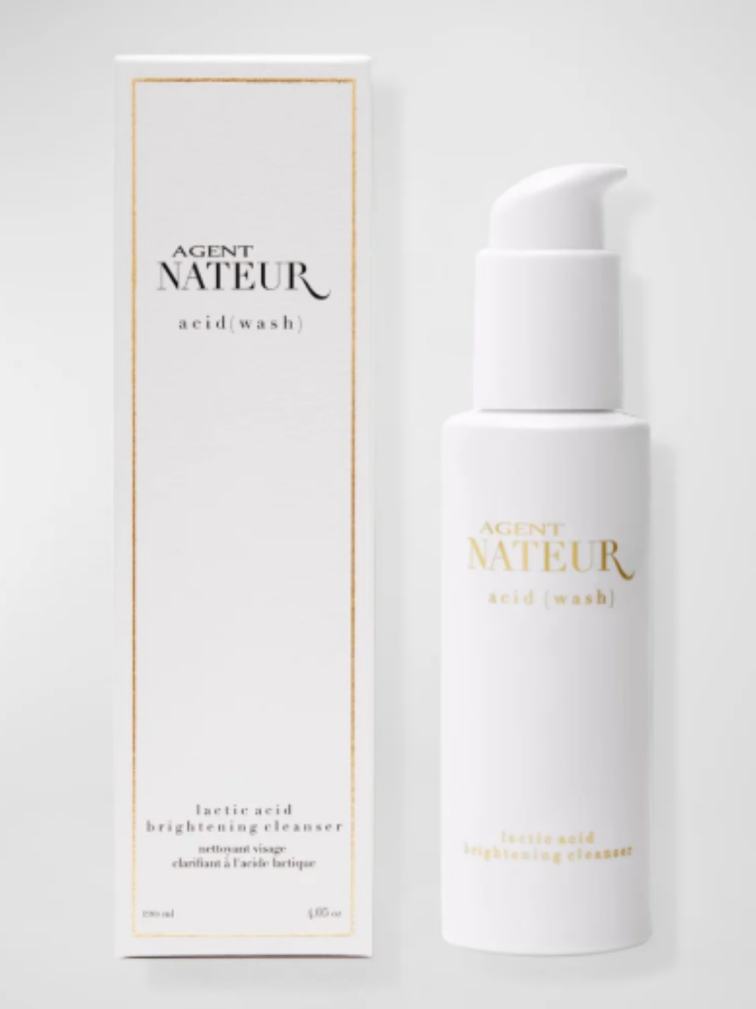 Agent Nateur Acid (Wash) Lactic and Brightening Cleanser. This product contains lactic acid.
