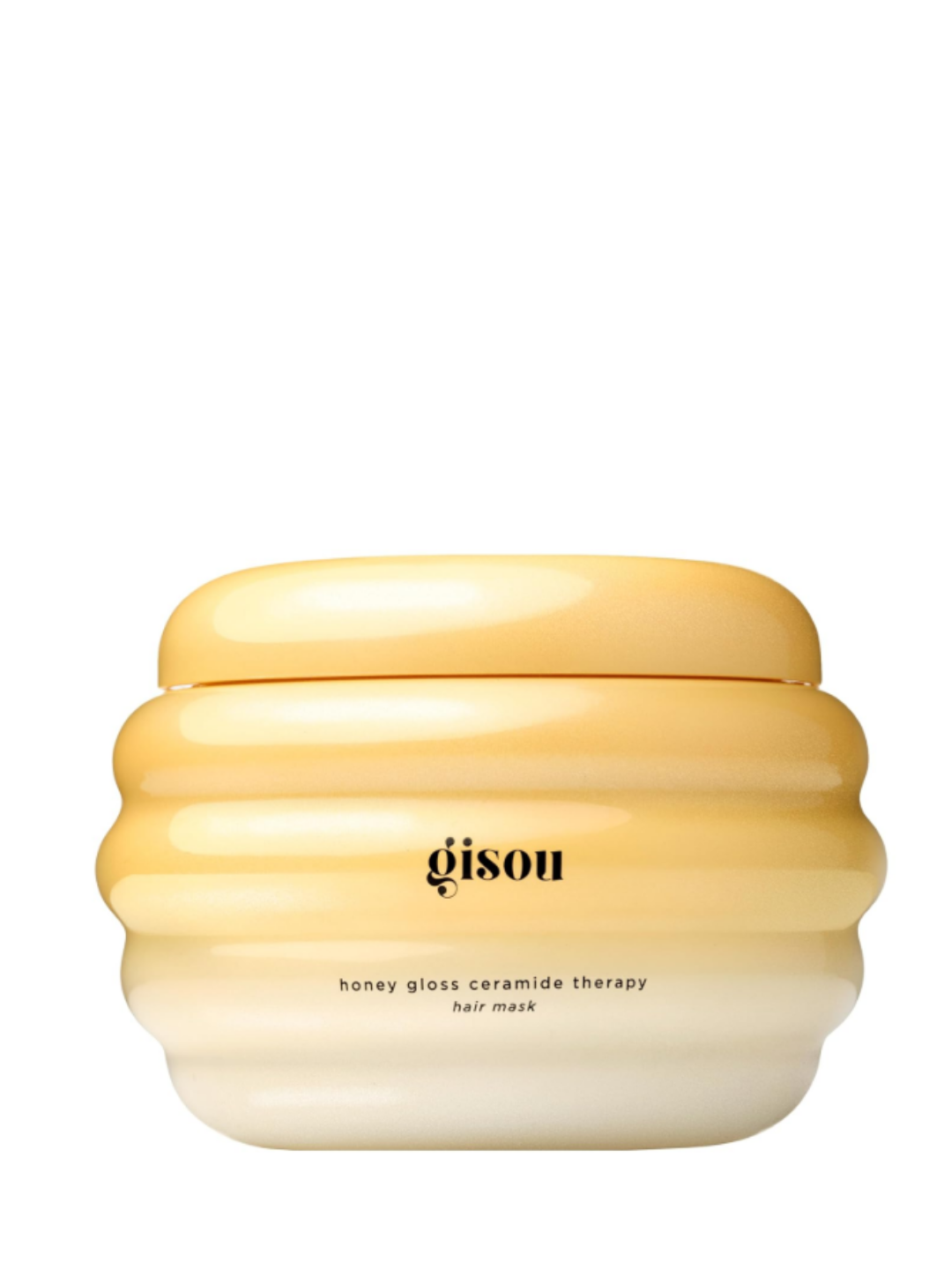 Gisou Honey Gloss Ceramide Therapy Hair Mask on a white background.