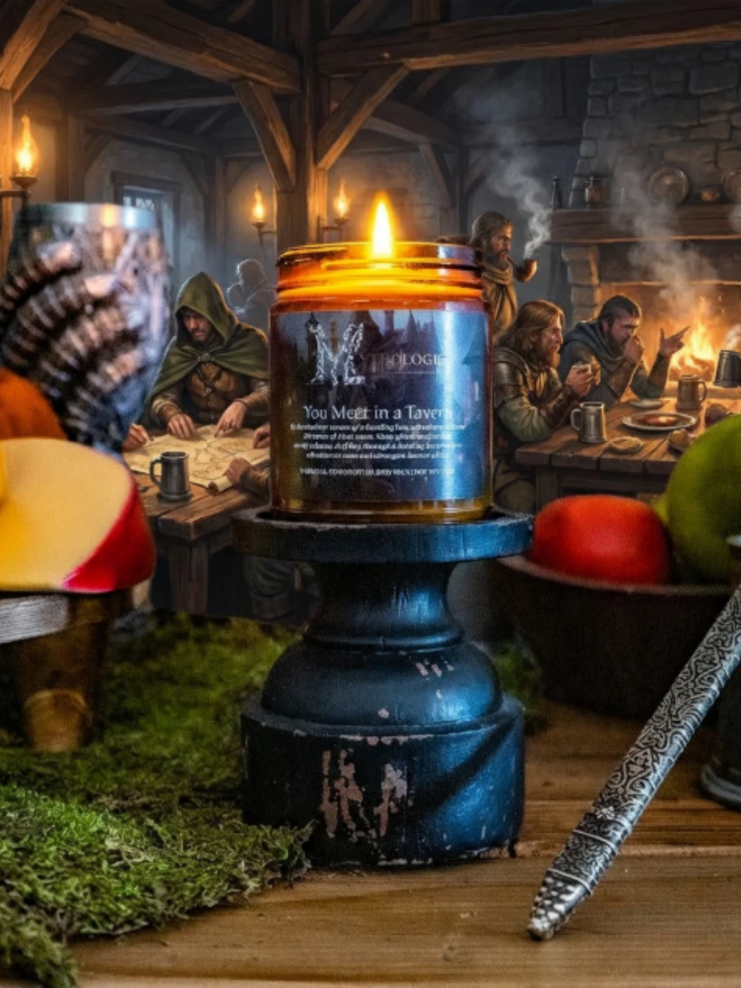Glamlite Lord of the Rings aesthetic meets fantasy home decor with You Meet in a Tavern Mythologie Candle.